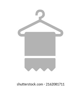 towel icon on hanger, vector illustration