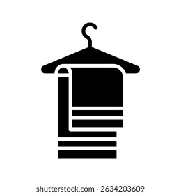 Ícone de toalha no plano de fundo branco