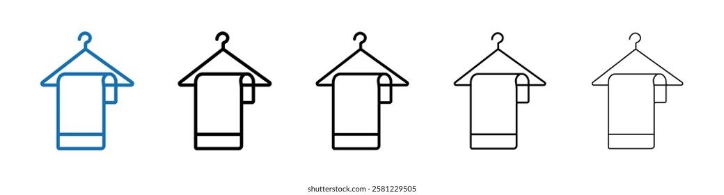 towel icon Outline vector logo for web ui