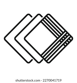 Vector de contorno de icono de toalla. Ropa de servilleta. Rag textil