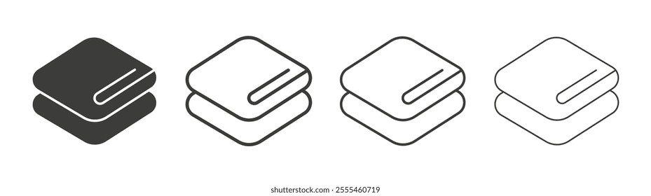 Towel icon pack. vector illustration