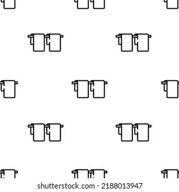 towel icon pattern. Seamless towel pattern on white background.