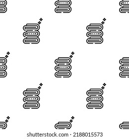 towel icon pattern. Seamless towel pattern on white background.