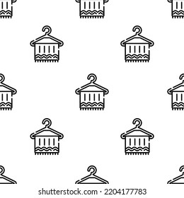 towel icon pattern. Seamless towel pattern on white background.