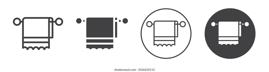 Towel icon Simple outline vector logo