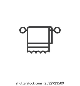 Handtuchsymbol Einfache Kontur, Vektorlogo