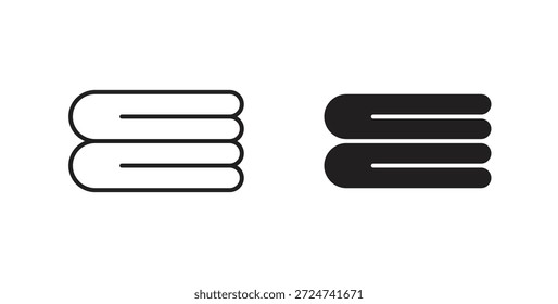 Handtuchsymbol einfache Vektorgrafiken in Schwarz, geeignet für Projekte