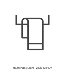 Towel icon Thin outline art symbol