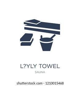L?yly towel icon. Trendy flat vector L?yly towel icon on white background from sauna collection, vector illustration can be use for web and mobile, eps10