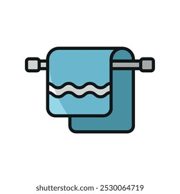 Towel icon vector basic design simple and modern concept graphic