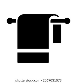 Towel icon vector. Bathroom illustration sign. Home textile symbol or logo.