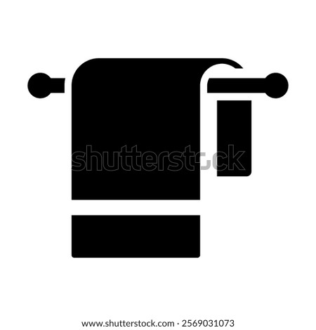 Towel icon vector. Bathroom illustration sign. Home textile symbol or logo.