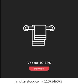 Towel icon vector, bathroom symbol. Modern flat vector illustration for web and mobile app