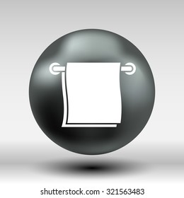 towel icon vector button logo symbol concept.