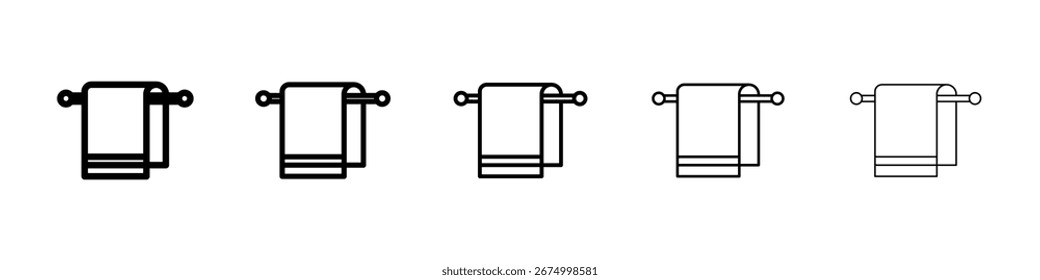 Ícone toalha coleção de vetor. EPS 10