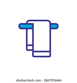 Towel Icon, vector, color style design