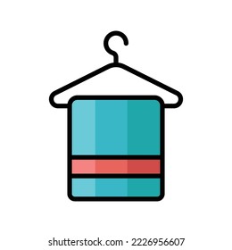 plantilla de diseño de vector de icono de toalla en fondo blanco