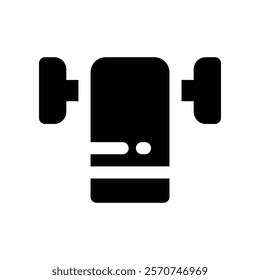towel icon. vector glyph icon for your website, mobile, presentation, and logo design.
