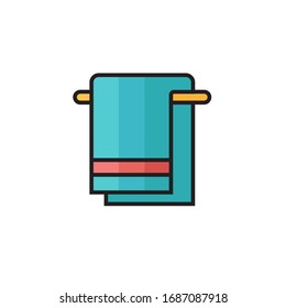 towel icon vector illustration. towel icon filled outline style design