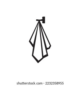 Handtuchsymbol, Vektorgrafik, einfaches Design