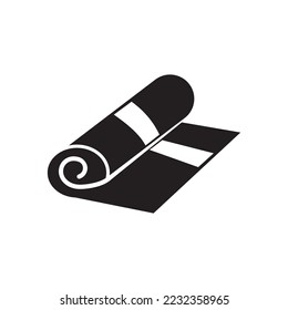 Icono de toalla, ilustración vectorial diseño simple