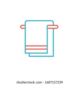 ilustración vectorial de icono de toalla. icono de toalla con dos colores