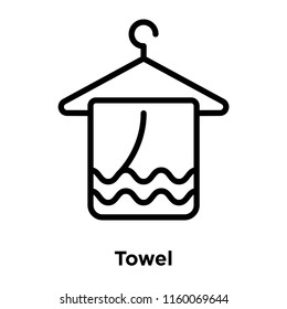 Towel Icon Vector Isolated On White Background, Towel Transparent Sign , Line And Outline Elements In Linear Style