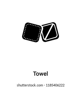 Towel icon vector isolated on white background, logo concept of Towel sign on transparent background, filled black symbol