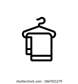 Handtuchsymbol, Vektorgrafik, Linie Art Design bearbeitet
