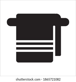 Towel Icon Vector Logo Template Illustration