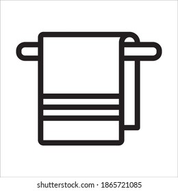 Towel Icon Vector Logo Template Illustration