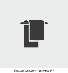 towel icon. towel vector on gray background