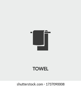 icono de toalla. vector de toalla sobre fondo gris
