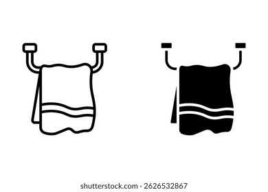 Towel icon vector set on white background