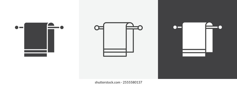 Towel icon vector set for ui designs