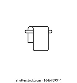 símbolo del vector de la toalla aislado para diseño gráfico y web. color de plantilla de símbolo de toalla editable en fondo blanco.