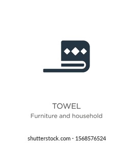 Towel icon vector. Trendy flat towel icon from furniture collection isolated on white background. Vector illustration can be used for web and mobile graphic design, logo, eps10