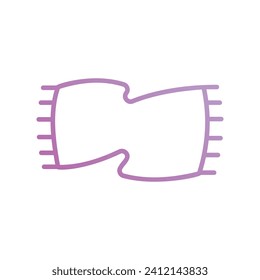 towel icon with white background vector stock illustration