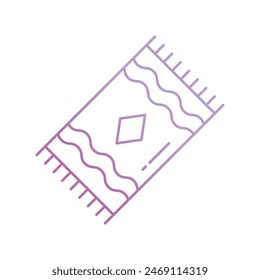 Icono de toalla con fondo blanco Vector ilustración de stock
