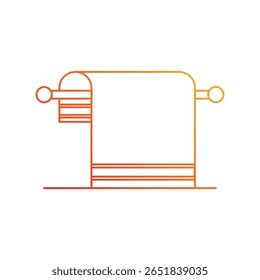 ícone de toalha com fundo branco vetor ilustração stock