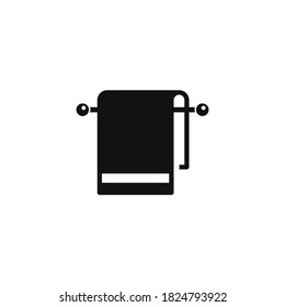 Icono de toalla para tu sitio web, logotipo, aplicación, interfaz de usuario, impresión de producto. icono de ilustración de vector de silueta plana de concepto de toalla