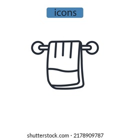 towel icons  symbol vector elements for infographic web