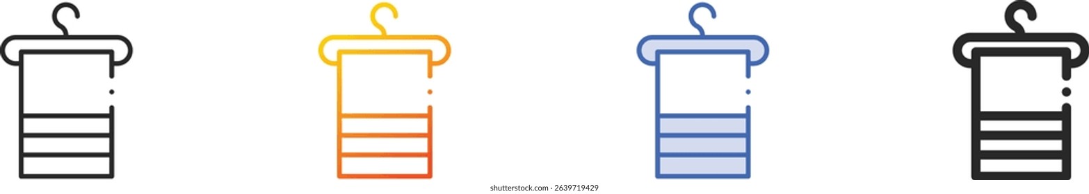 towel icon.Thin Linear, Gradient, Blue Stroke and bold Style Design Isolated On White Background