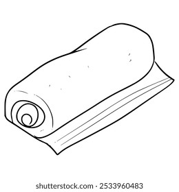 towel illustration hand drawn outline vector