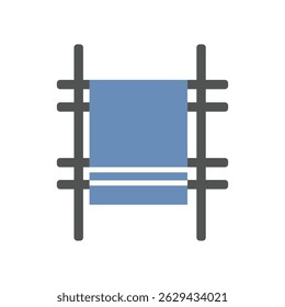 Ilustração de toalha. Toalha pendurada. Ilustração de toalha de louça.