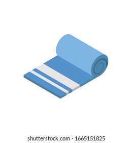 Towel isometric icon. 3d vector colorful illustration. isolated on white background