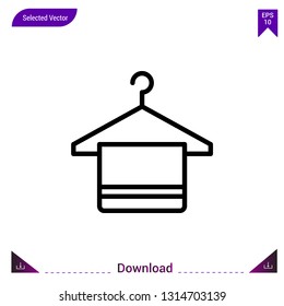 towel laundry vector icon. Best modern, simple, isolated,laundry. flat icon for website design or mobile applications, UI / UX design vector format

