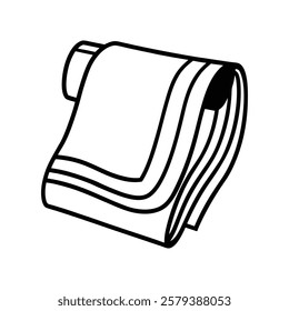 towel of a line art vector