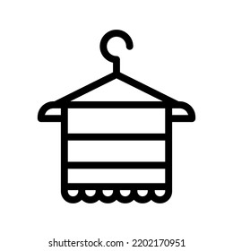 towel line icon illustration vector graphic 
