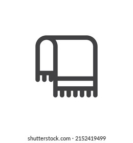 Towel line icon. linear style sign for mobile concept and web design. Towel outline vector icon. Symbol, logo illustration. Vector graphics
